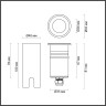 Встраиваемый грунтовый светильник ODEON LIGHT NATURE INGRO IP67 LED 3W 4000K 12V/24V черный/металл 6660/1GL